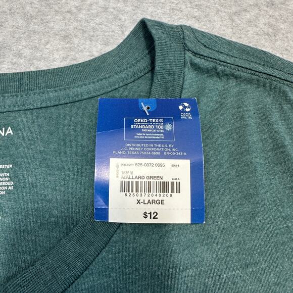 Bundle of 2 T-Shirt Men XL Green V-Neck Pullover Short Sleeve Lightweight Casual - Picture 9 of 10